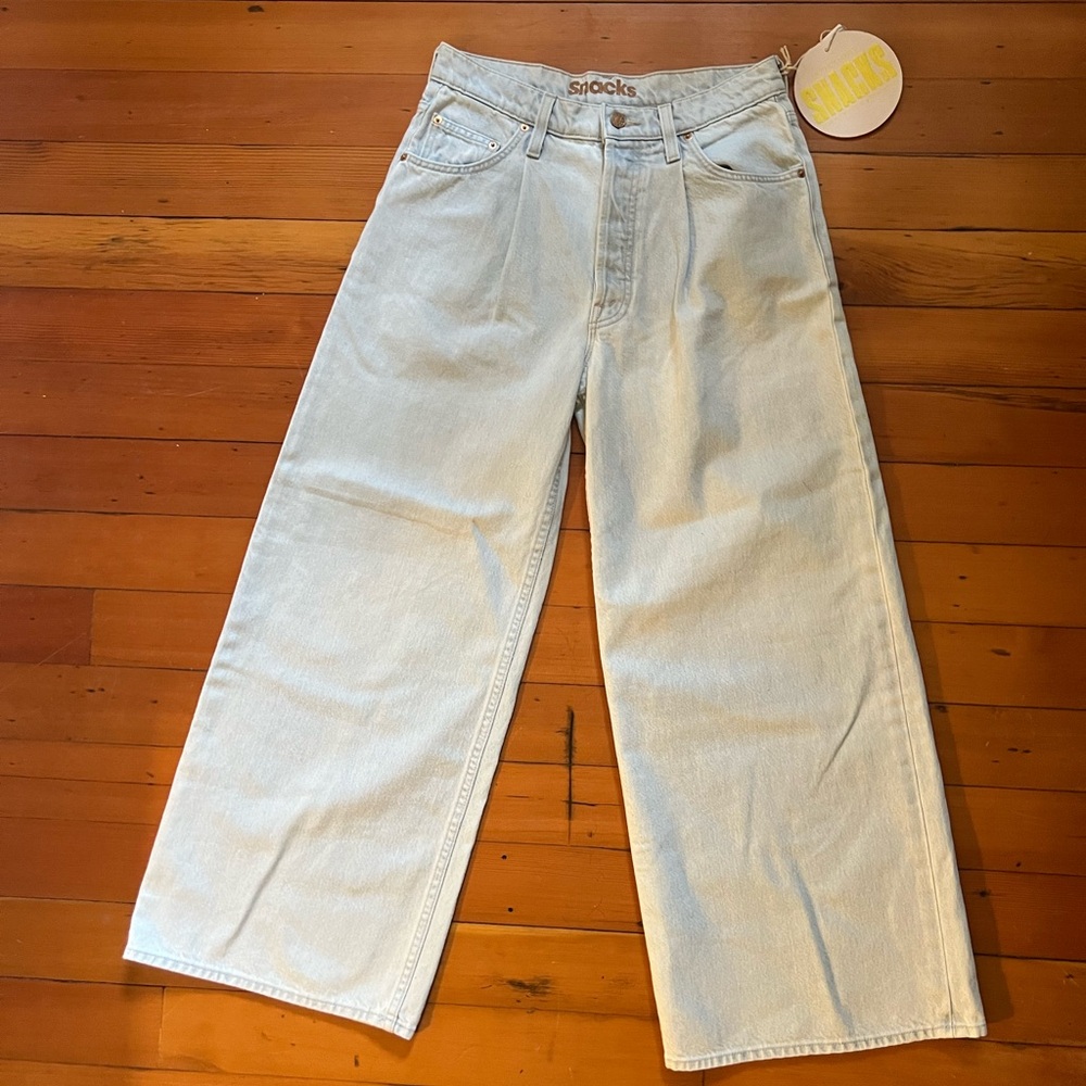 Mother Denim - The Pleated Double Dip Puddle Size 26